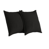 CARRE 2 Pack Decorative Throw Cushion Pillow Cover Cushion Sleeve for 20"x 20" Insert , 100 Percent Cotton, Black