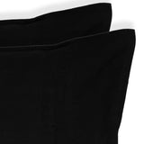 CARRE 2 Pack Decorative Throw Cushion Pillow Cover Cushion Sleeve for 20"x 20" Insert , 100 Percent Cotton, Black