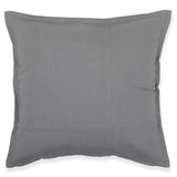 CARRE 2 Pack Decorative Throw Cushion Pillow Cover Cushion Sleeve for 20"x 20" Insert , 100 Percent Cotton, Solid Gray