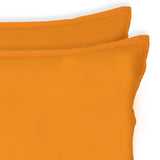 CARRE 2 Pack Decorative Throw Cushion Pillow Cover Cushion Sleeve for 20"x 20" Insert , 100 Percent Cotton, Orange