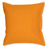 CARRE 2 Pack Decorative Throw Cushion Pillow Cover Cushion Sleeve for 20"x 20" Insert , 100 Percent Cotton, Orange