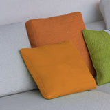 CARRE 2 Pack Decorative Throw Cushion Pillow Cover Cushion Sleeve for 20"x 20" Insert , 100 Percent Cotton, Orange
