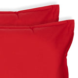 CARRE 2 Pack Decorative Throw Cushion Pillow Cover Cushion Sleeve for 20"x 20" Insert , 100 Percent Cotton, Red