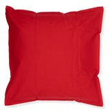 CARRE 2 Pack Decorative Throw Cushion Pillow Cover Cushion Sleeve for 20"x 20" Insert , 100 Percent Cotton, Red