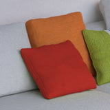 CARRE 2 Pack Decorative Throw Cushion Pillow Cover Cushion Sleeve for 20"x 20" Insert , 100 Percent Cotton, Red