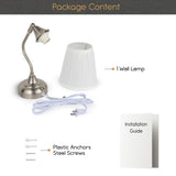 CONTEMPORARY Bright Wall Lamps for Living Room Decor, Bedroom, Entryway, Contemporary Wall Sconce, Set of 1, or 2 , Chrome/ White