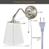 CONTEMPORARY Bright Wall Lamps for Living Room Decor, Bedroom, Entryway, Contemporary Wall Sconce, Set of 1, or 2 , Chrome/ White