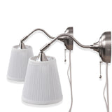 CONTEMPORARY Bright Wall Lamps for Living Room Decor, Bedroom, Entryway, Contemporary Wall Sconce, Set of 1, or 2 , Chrome/ White