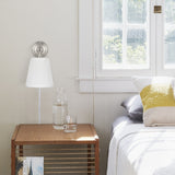 CONTEMPORARY Bright Wall Lamps for Living Room Decor, Bedroom, Entryway, Contemporary Wall Sconce, Set of 1, or 2 , Chrome/ White