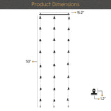 WAJER Metal Picture Display Photo Holder with 3 Metal Cable Strings and 24 Magnetic Clips, Black