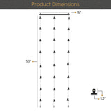 WAJER Metal Picture Display Photo Holder, Kids Crafts and Artwork with 3 Metal Cable Strings and 24 Magnetic Clips, Set of 2, Black