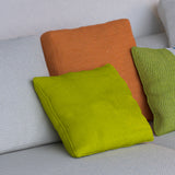 CARRE 2 Pack Decorative Throw Cushion Pillow Cover Cushion Sleeve for 20"x 20" Insert , 100 Percent Cotton, Green