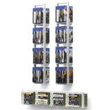 FILM Modern Wall Mount CD DVD Video Game Media Rack Storage Metal Shelf Organizer, White