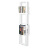 FILM Modern Wall Mount CD DVD Video Game Media Rack Storage Metal Shelf Organizer, White