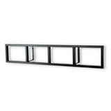 FILM CD DVD Storage Shelf for Wall, 34 Inch Cube Storage Media Shelf and Video Game Organizer, Metal Wall Shelf, Black