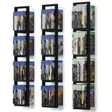 FILM CD DVD Storage Shelf for Wall, 34 Inch Cube Storage Media Shelf and Video Game Organizer, Metal Wall Shelf, Black