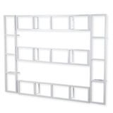 FILM Modern Wall Mount CD DVD Video Game Media Rack Storage Metal Shelf Organizer, Set of 5, White