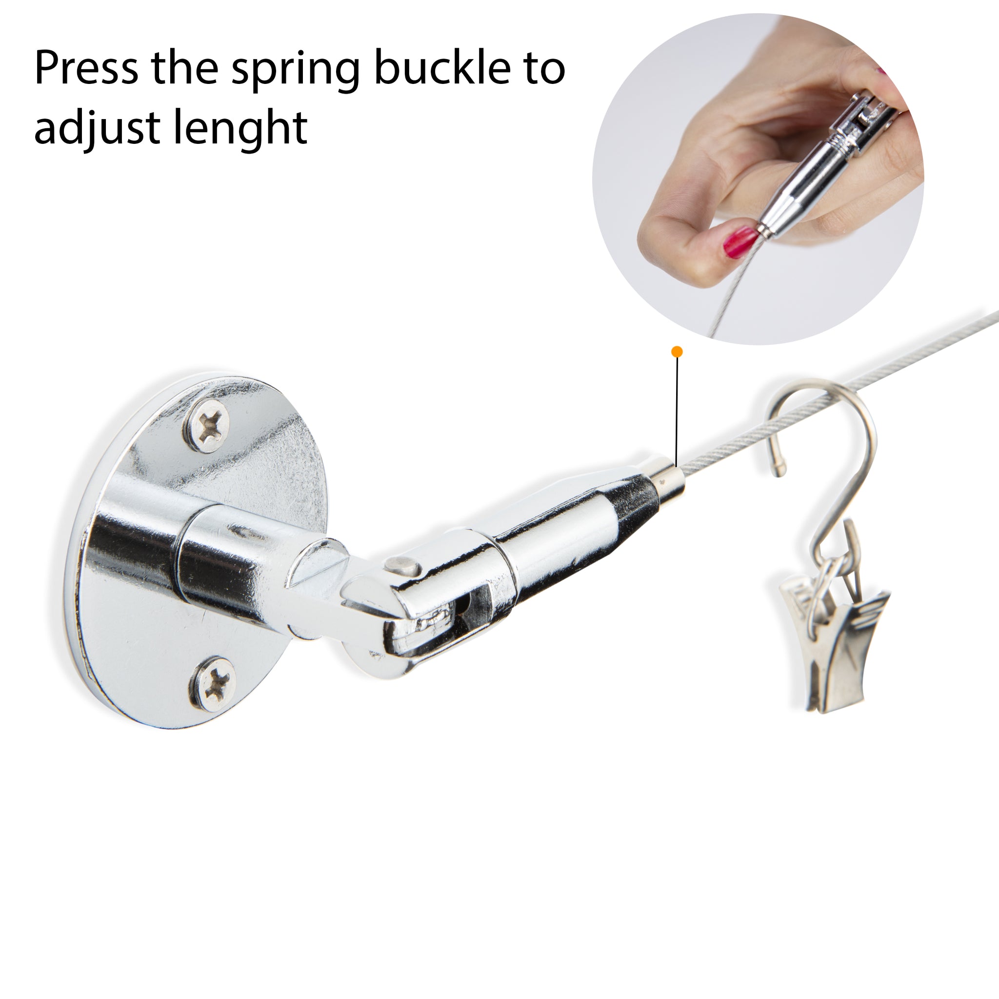 304 Stainless Steel Curtain Clips - 30 Pack Silver Display Clips